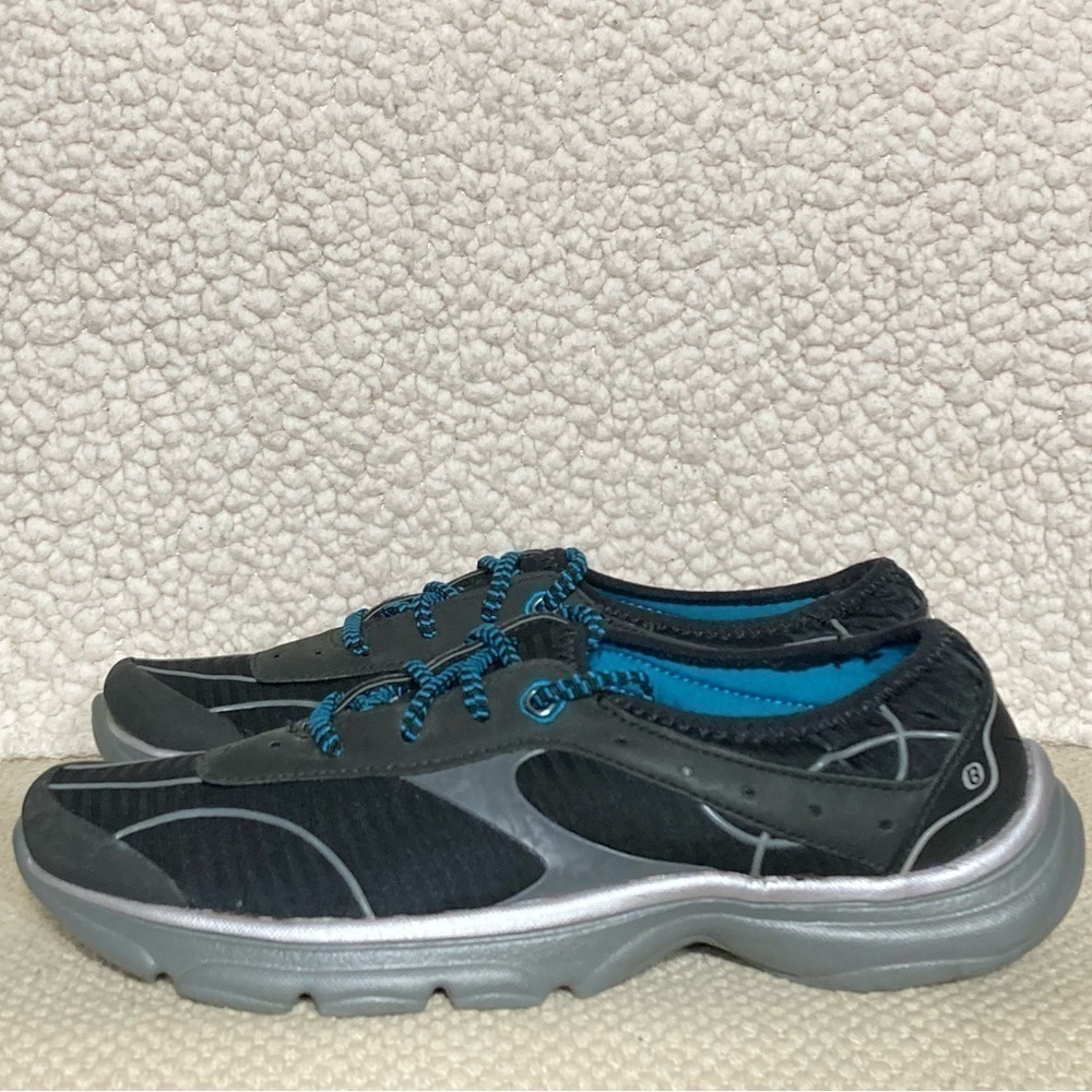 Bzees Women's Black Dash Slip On Knit Casual Sneakers Shoes Size US 8 Wide - Picture 2 of 11